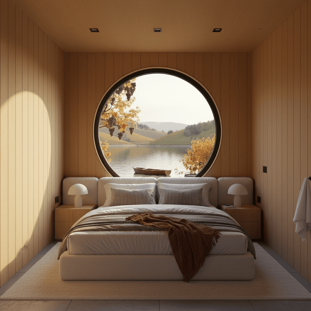 Modern lakeside Tiny House - House Water House - Show Other Side - Show Whole Nice - Interior view